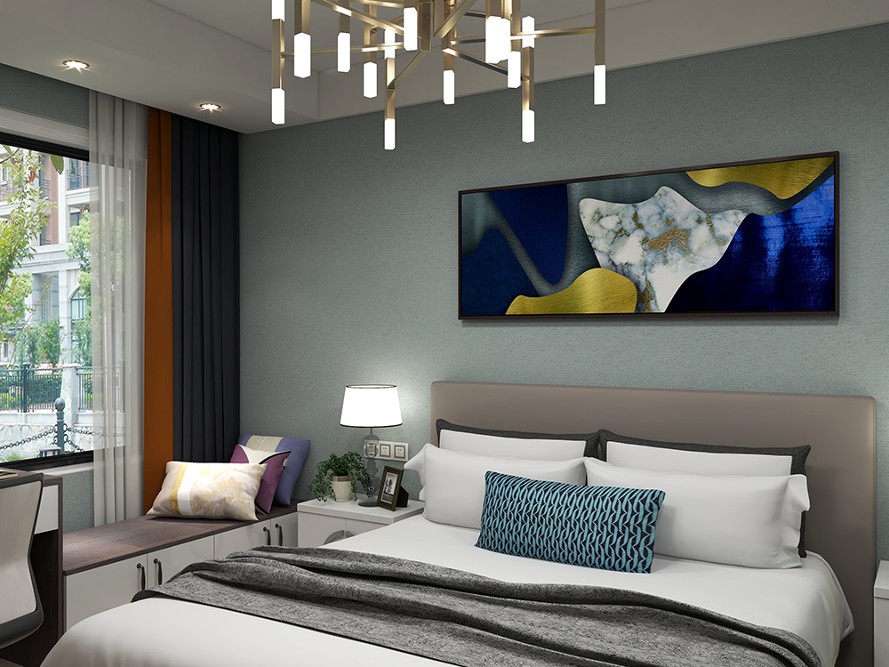 SLT23-80135T竹炭纤维无缝墙布装修案例效果图 - 副本